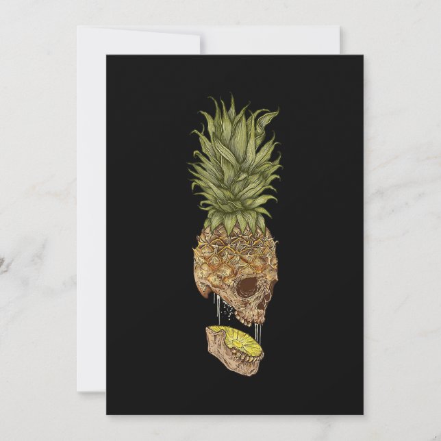 Hawaiian Skull Pineappel Sommergeschenk Ankündigung (Vorderseite)