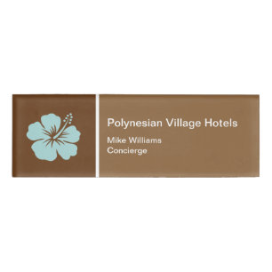 Hawaiian Style Concierge Mitarbeiter-Tag Namenschild