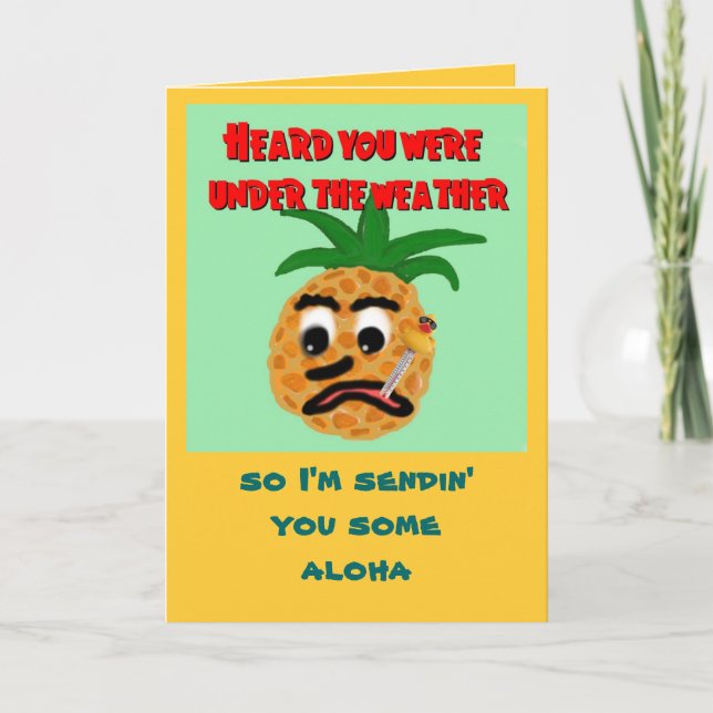 Hawaiian Style Get Well Card Karte (Vorderseite)