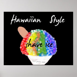 Hawaiian Style Shave Ice Art Print Poster