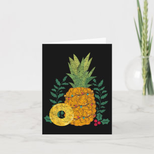 Hawaiian Summer Fruit Ananas Tropisches Weihnachte Karte