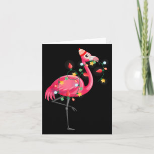 Hawaiian Summer Tropical Flamingo Funny Weihnachte Karte
