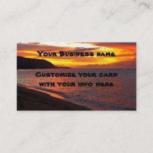 Hawaiian Sunset Business Card Visitenkarte