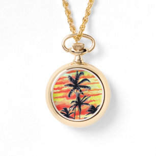 Hawaiian Sunset Coco Palms Armbanduhr
