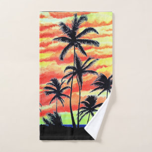 Hawaiian Sunset Coco Palms Handtuch