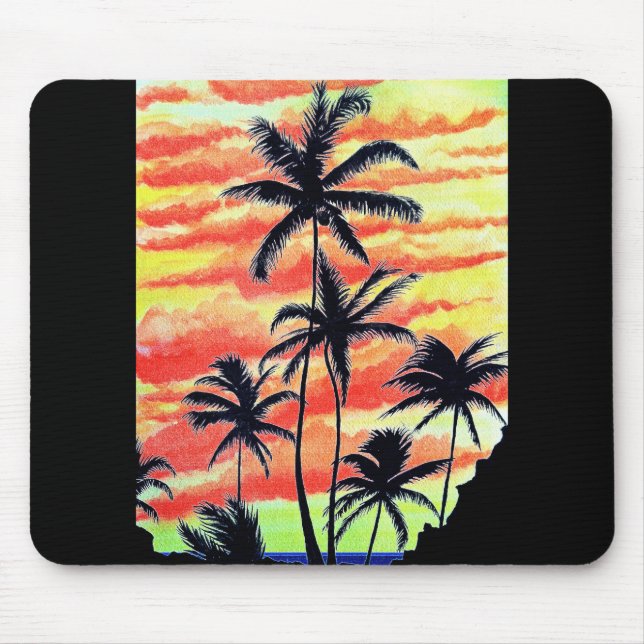 Hawaiian Sunset Coco Palms Mousepad (Vorne)