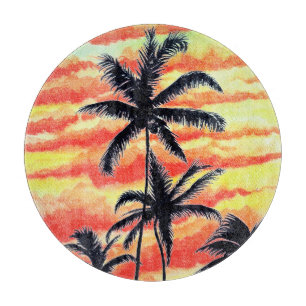 Hawaiian Sunset Coco Palms Schneidebrett