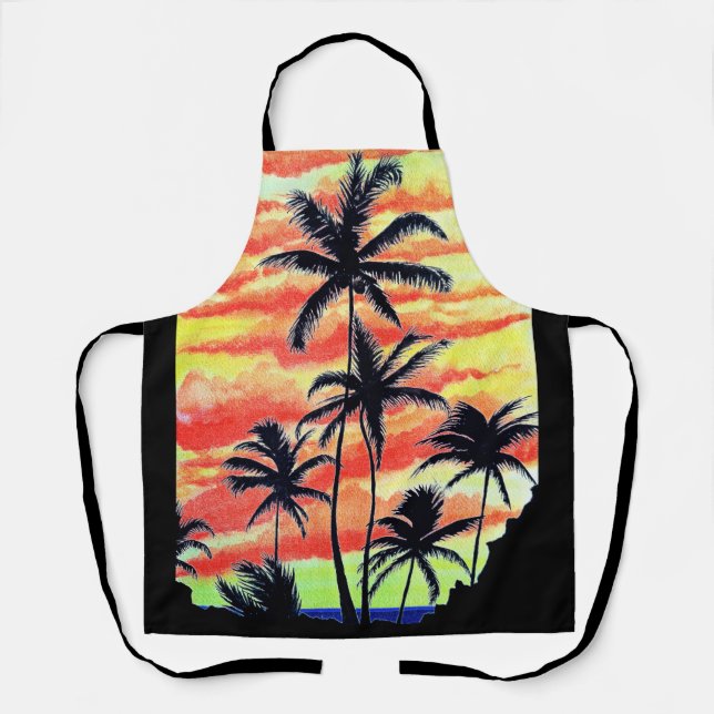 Hawaiian Sunset Coco Palms Schürze (Vorderseite)