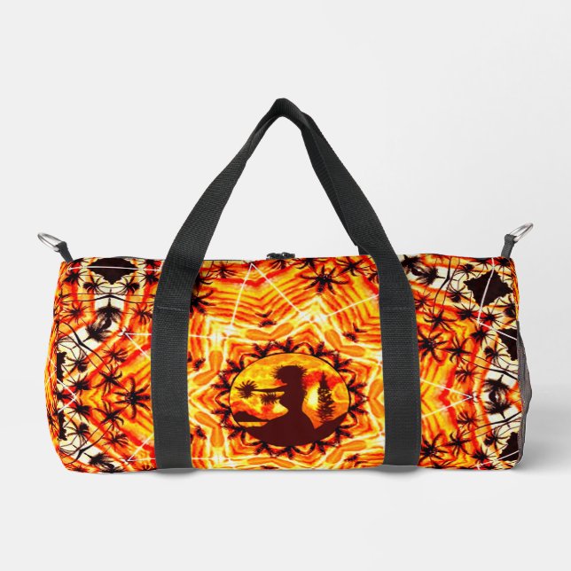 Hawaiian Sunset Hula Palms Duffle Bag (Vorderseite)