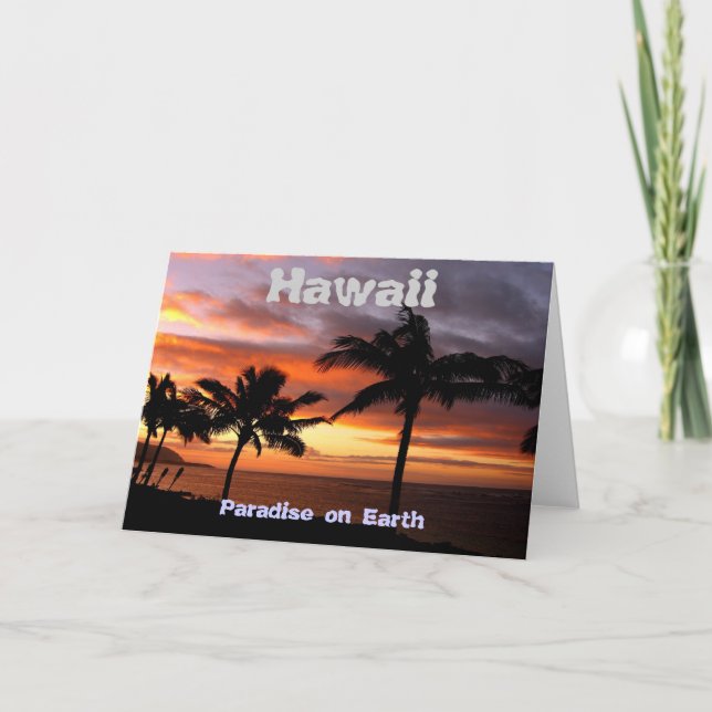 Hawaiian Sunset Karte (Vorderseite)