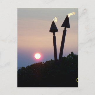 Hawaiian Sunset Luau Gifts Postkarte