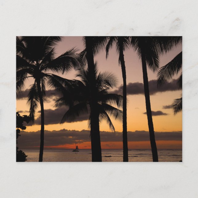 Hawaiian Sunset Postkarte (Vorderseite)