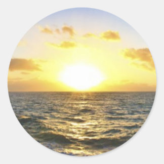 Hawaiian Sunset Runder Aufkleber