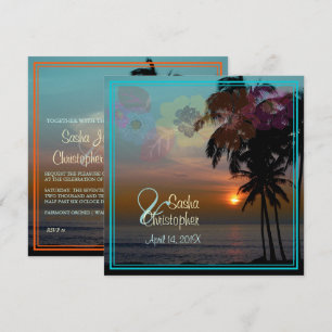 HAWAIIAN SUNSET/STRAND/LUAU/INVITATIONEN EINLADUNG