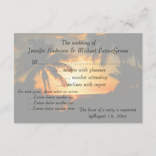 Hawaiian Sunset UAWG Wedding Einladung