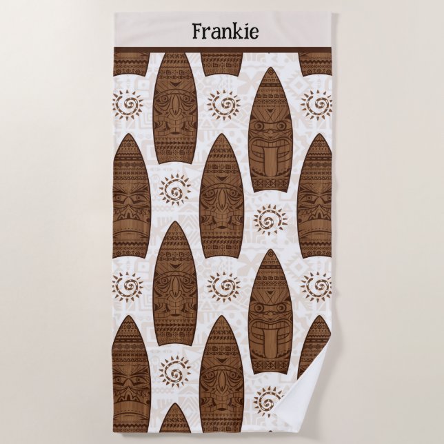 Hawaiian Surfer Beach Handtuch (Vorderseite)