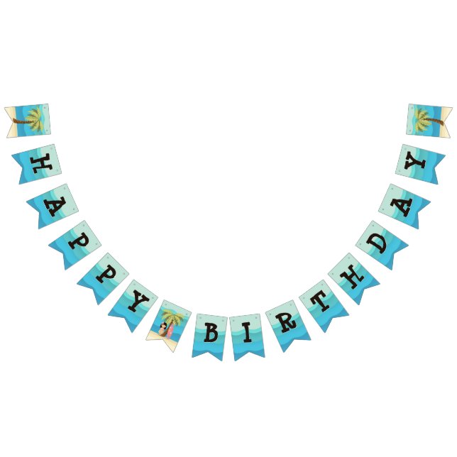 Hawaiian Surfer Girl Wimpelkette (Alle)