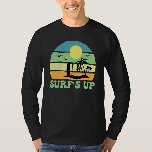 Hawaiian Surfs Up Hawaii Pineapple Tiki T-Shirt (Vorderseite)