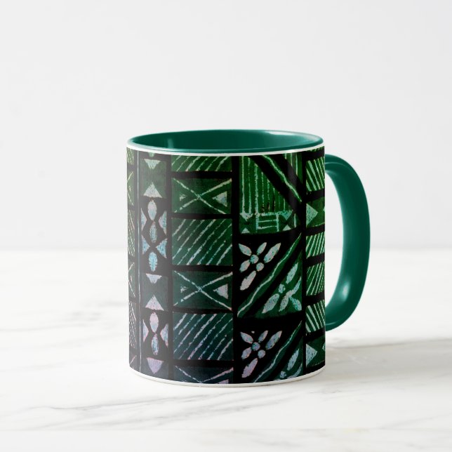 Hawaiian Tapa Cloth Tasse (VorderseiteRechts)