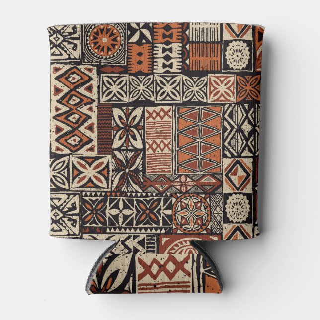 Hawaiian Tapa: Stammes-Patchwork Dosenkühler (Vorderseite)