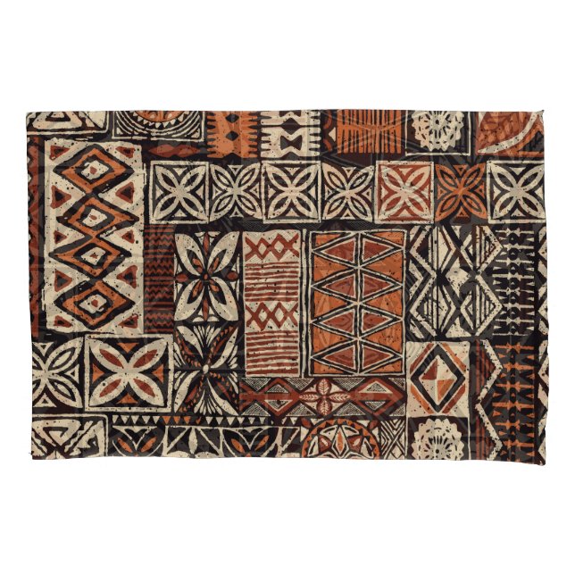 Hawaiian Tapa: Stammes-Patchwork Kissenbezug (Vorderseite)