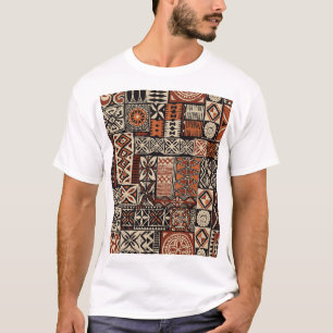 Hawaiian Tapa: Stammes-Patchwork T-Shirt