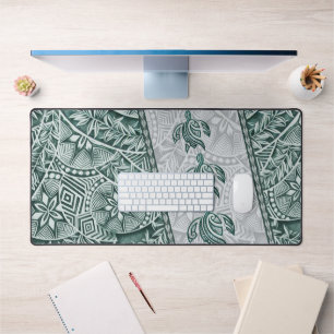 Hawaiian Tapa und Honu Schreibtischunterlage