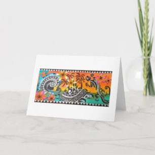 Hawaiian Themed blank Card Karte