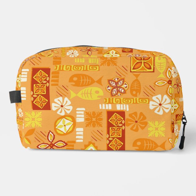 Hawaiian Tiki Icons Reisetasche Waschbeutel (Vorderseite)