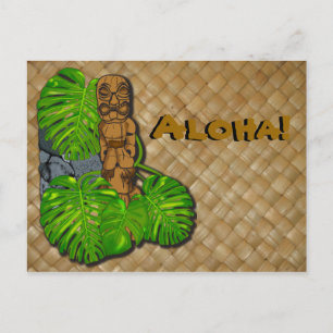 Hawaiian Tiki Lauhala Postcard 2 Postkarte