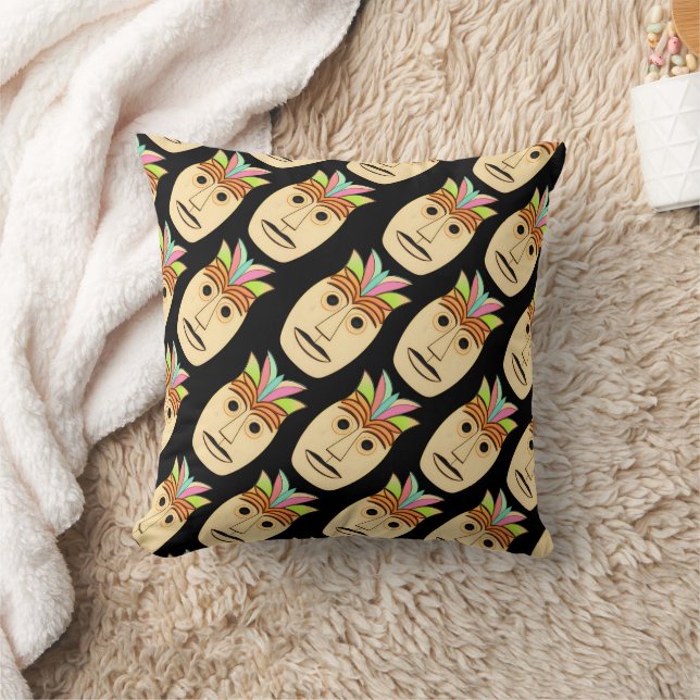 Hawaiian Tiki Mask Kissen (Decke)
