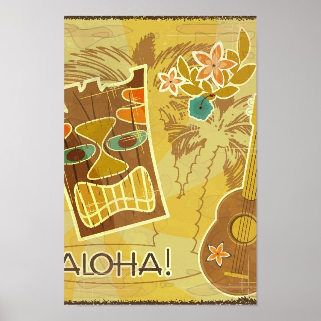 Hawaiian Tiki Mask Poster (Vorne)