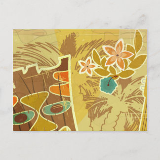 Hawaiian Tiki Mask Postkarte
