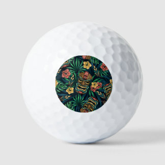 Hawaiian Tiki Mask tropisches Muster Golfball