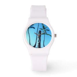 Hawaiian Tiki Statue Sporty Watch Armbanduhr