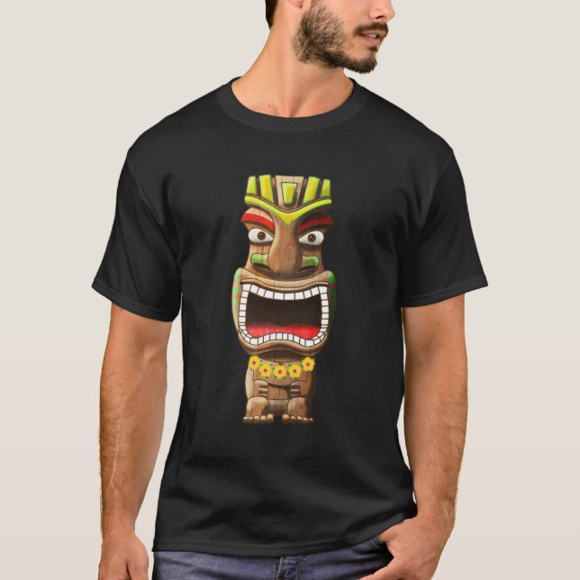 Hawaiian Tiki Surf T-Shirt (Vorderseite)