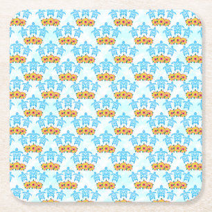 Hawaiian Tribal Sea Turtles Rechteckiger Pappuntersetzer