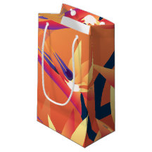 Hawaiian Tropical Bird-of-Paradise Luau Gift Bag S