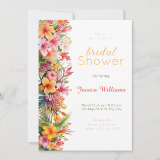 Hawaiian Tropical Bridal Dusche Einladung