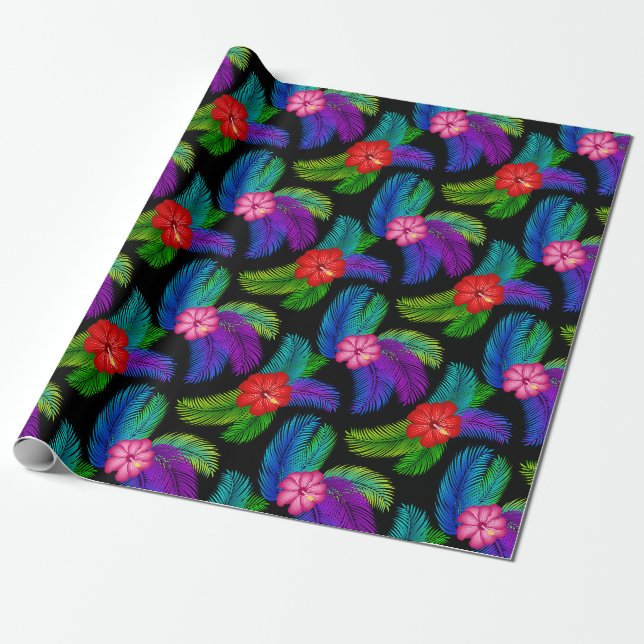 Hawaiian Tropical Floral Geschenkpapier (Ungerollt)