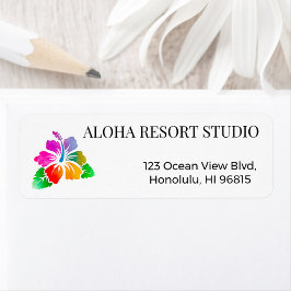 Hawaiian Tropical Hibiscus Return Address