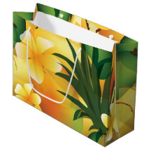 Hawaiian Tropical Luau Geschenktasche Große