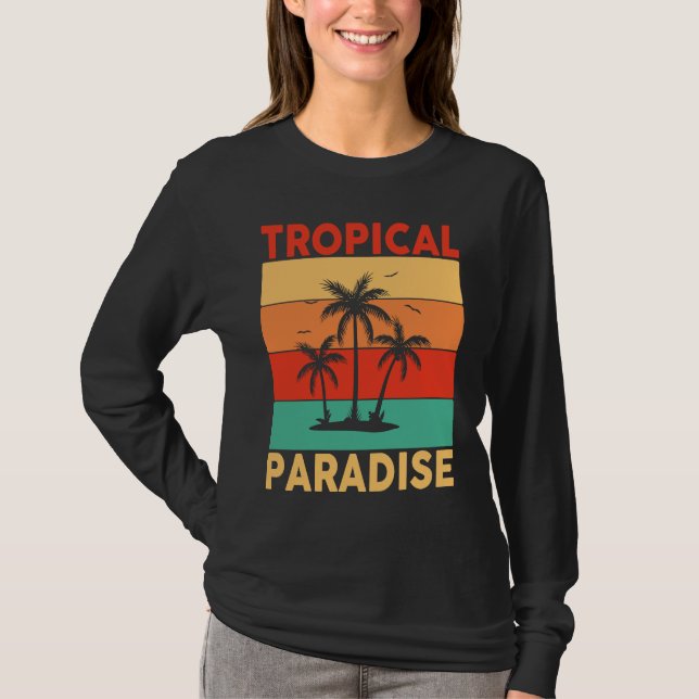 Hawaiian Tropical Paradise Hawaii Pineapple Tiki T-Shirt (Vorderseite)