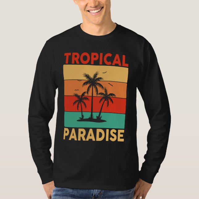 Hawaiian Tropical Paradise Hawaii Pineapple Tiki T-Shirt (Vorderseite)