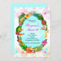 Hawaiian Tropical Summer Things Frame Luau Party