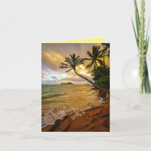 Hawaiian Tropical Sunset Palm Beach Karte