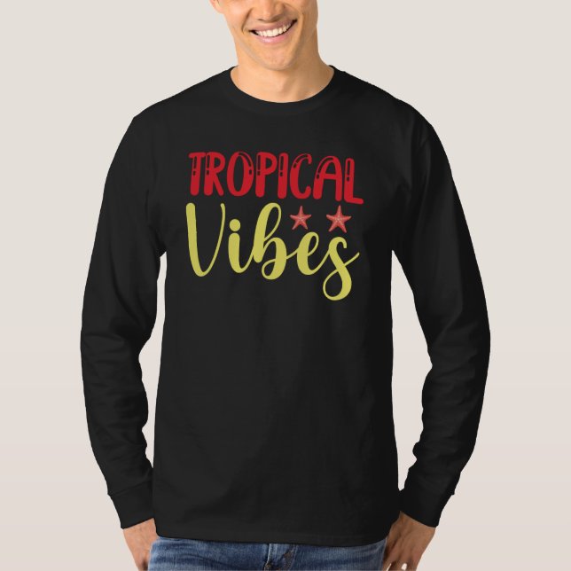 Hawaiian Tropical Vibes Tiki Hawaii T-Shirt (Vorderseite)