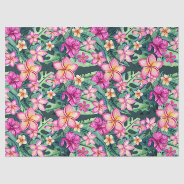 Hawaiian Tropics Plumeria Tissue Paper Seidenpapier (Vorderseite)
