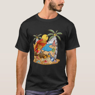 Hawaiian Turkey Beach Erntedank Summer Kids T-Shir T-Shirt
