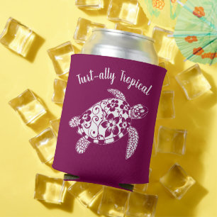 Hawaiian Turtle-Turt-ally Tropical-Wine Color Dosenkühler
